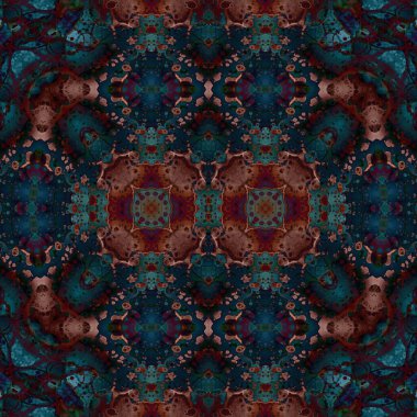 Kusursuz etnik düzen. Soyut retro arka plan. Kusursuz bir doku. Simetrik arkaplan. Sanat dokusu