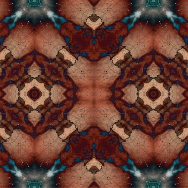 Kusursuz etnik düzen. Soyut retro arka plan. Kusursuz bir doku. Simetrik arkaplan. Sanat dokusu