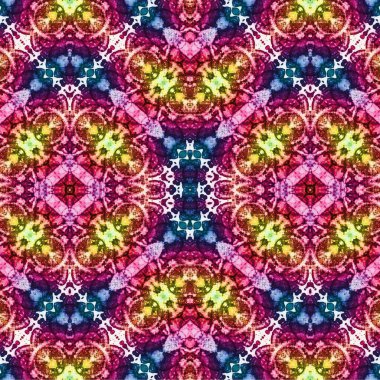 Kusursuz etnik düzen. Soyut retro arka plan. Kusursuz bir doku. Simetrik arkaplan. Sanat dokusu