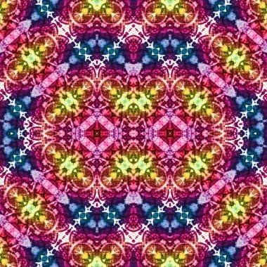 Kusursuz etnik düzen. Soyut retro arka plan. Kusursuz bir doku. Simetrik arkaplan. Sanat dokusu