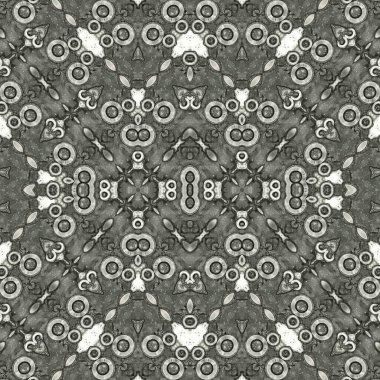 Kusursuz kaleydoskop deseni. Soyut etnik köken. Kusursuz bir doku. Yaratıcı bir geçmiş. Çizimler