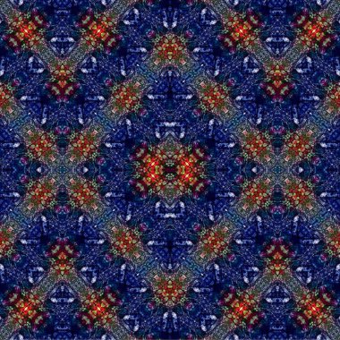 Kusursuz kaleydoskop deseni. Soyut etnik köken. Kusursuz bir doku. Yaratıcı bir geçmiş. Çizimler