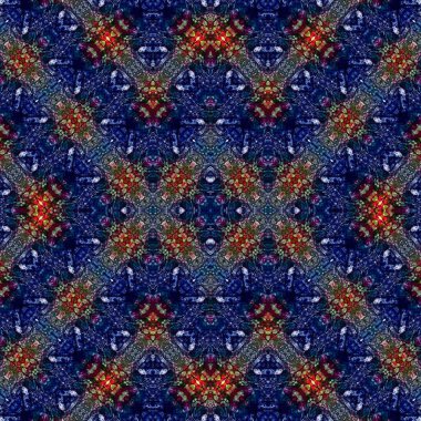 Kusursuz kaleydoskop deseni. Soyut etnik köken. Kusursuz bir doku. Yaratıcı bir geçmiş. Çizimler