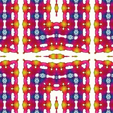 Kusursuz kaleydoskop deseni. Soyut etnik köken. Kusursuz bir doku. Yaratıcı bir geçmiş. Çizimler