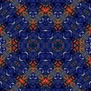 Kusursuz kaleydoskop deseni. Soyut etnik köken. Kusursuz bir doku. Yaratıcı bir geçmiş. Çizimler