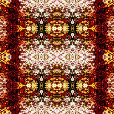 Kusursuz kaleydoskop deseni. Soyut etnik köken. Kusursuz bir doku. Yaratıcı bir geçmiş. Çizimler