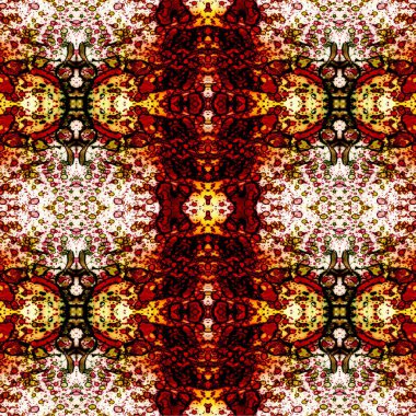 Kusursuz kaleydoskop deseni. Soyut etnik köken. Kusursuz bir doku. Yaratıcı bir geçmiş. Çizimler