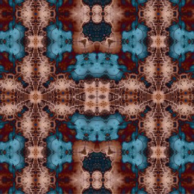 Kusursuz kaleydoskop deseni. Soyut etnik köken. Kusursuz bir doku. Yaratıcı bir geçmiş. Çizimler