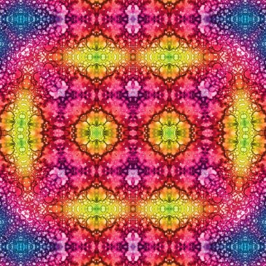 Kusursuz kaleydoskop deseni. Soyut etnik köken. Kusursuz bir doku. Yaratıcı bir geçmiş. Çizimler