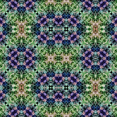 Kusursuz kaleydoskop deseni. Soyut etnik köken. Kusursuz bir doku. Yaratıcı bir geçmiş. Çizimler