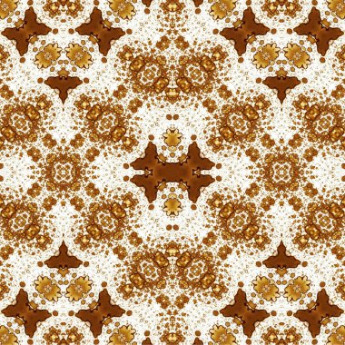 Kusursuz kaleydoskop deseni. Soyut etnik köken. Kusursuz bir doku. Yaratıcı bir geçmiş. Çizimler