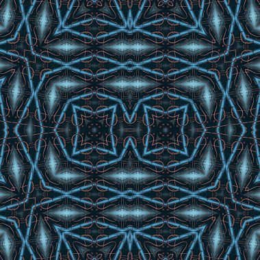 Kusursuz kaleydoskop deseni. Soyut etnik köken. Kusursuz bir doku. Yaratıcı bir geçmiş. Çizimler