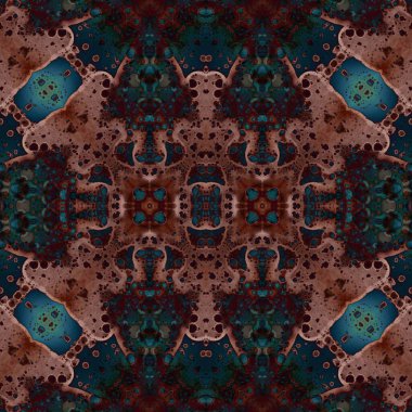 Kusursuz kaleydoskop deseni. Soyut etnik köken. Kusursuz bir doku. Yaratıcı bir geçmiş. Çizimler