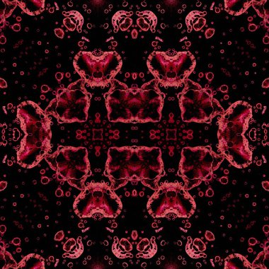 Kusursuz kaleydoskop deseni. Soyut etnik köken. Kusursuz bir doku. Yaratıcı bir geçmiş. Çizimler