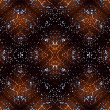 Kusursuz kaleydoskop deseni. Soyut etnik köken. Kusursuz bir doku. Yaratıcı bir geçmiş. Çizimler