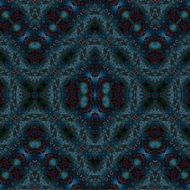 Kusursuz kaleydoskop deseni. Soyut etnik köken. Kusursuz bir doku. Yaratıcı bir geçmiş. Çizimler