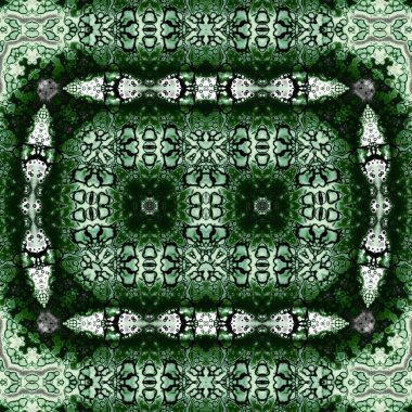 Kusursuz kaleydoskop deseni. Soyut etnik köken. Kusursuz bir doku. Yaratıcı bir geçmiş. Çizimler