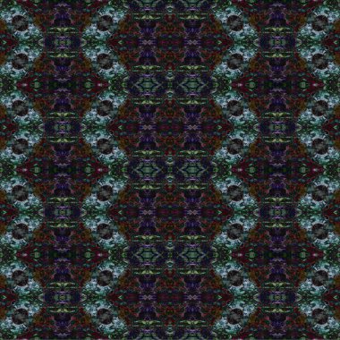 Kusursuz kaleydoskop deseni. Soyut etnik köken. Kusursuz bir doku. Yaratıcı bir geçmiş. Çizimler