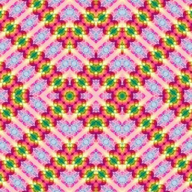 Kusursuz kaleydoskop deseni. Soyut etnik köken. Kusursuz bir doku. Yaratıcı bir geçmiş. Çizimler