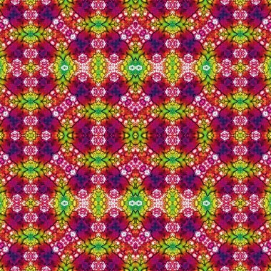 Kusursuz kaleydoskop deseni. Soyut etnik köken. Kusursuz bir doku. Yaratıcı bir geçmiş. Çizimler