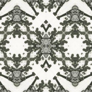 Kusursuz kaleydoskop deseni. Soyut etnik köken. Kusursuz bir doku. Yaratıcı bir geçmiş. Çizimler