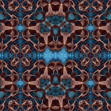 Kusursuz kaleydoskop deseni. Soyut etnik köken. Kusursuz bir doku. Yaratıcı bir geçmiş. Çizimler