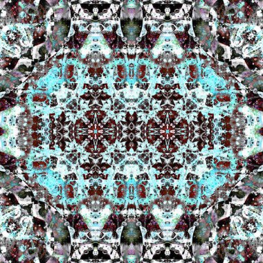 Kusursuz kaleydoskop deseni. Soyut etnik köken. Kusursuz bir doku. Yaratıcı bir geçmiş. Çizimler