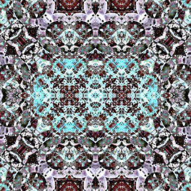 Kusursuz kaleydoskop deseni. Soyut etnik köken. Kusursuz bir doku. Yaratıcı bir geçmiş. Çizimler