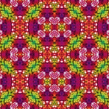 Kusursuz kaleydoskop deseni. Soyut etnik köken. Kusursuz bir doku. Yaratıcı bir geçmiş. Çizimler