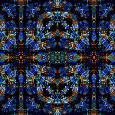 Kusursuz kaleydoskop deseni. Soyut etnik köken. Kusursuz bir doku. Yaratıcı bir geçmiş. Çizimler