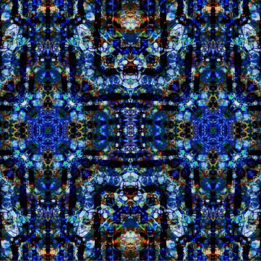 Kusursuz kaleydoskop deseni. Soyut etnik köken. Kusursuz bir doku. Yaratıcı bir geçmiş. Çizimler