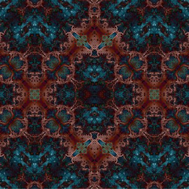 Kusursuz kaleydoskop deseni. Soyut etnik köken. Kusursuz bir doku. Yaratıcı bir geçmiş. Çizimler