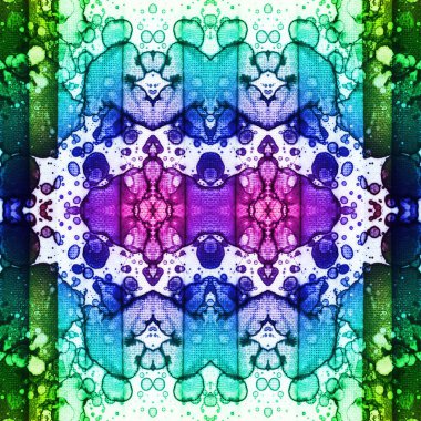 Kusursuz kaleydoskop deseni. Soyut etnik köken. Kusursuz bir doku. Yaratıcı bir geçmiş. Çizimler