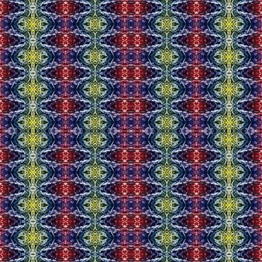 Kusursuz kaleydoskop deseni. Soyut etnik köken. Kusursuz bir doku. Yaratıcı bir geçmiş. Çizimler