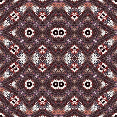 Kusursuz kaleydoskop deseni. Soyut etnik köken. Kusursuz bir doku. Yaratıcı bir geçmiş. Çizimler