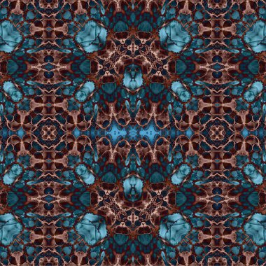 Kusursuz kaleydoskop deseni. Soyut etnik köken. Kusursuz bir doku. Yaratıcı bir geçmiş. Çizimler