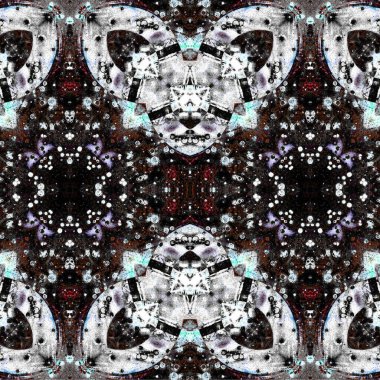 Kusursuz kaleydoskop deseni. Soyut etnik köken. Kusursuz bir doku. Yaratıcı bir geçmiş. Çizimler