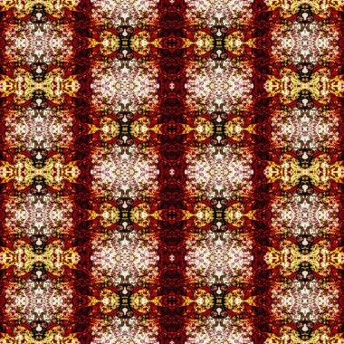 Kusursuz kaleydoskop deseni. Soyut etnik köken. Kusursuz bir doku. Yaratıcı bir geçmiş. Çizimler