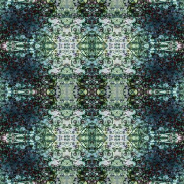 Kusursuz kaleydoskop deseni. Soyut etnik köken. Kusursuz bir doku. Yaratıcı bir geçmiş. Çizimler