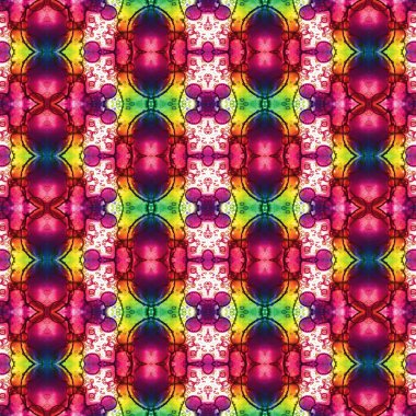 Kusursuz kaleydoskop deseni. Soyut etnik köken. Kusursuz bir doku. Yaratıcı bir geçmiş. Çizimler