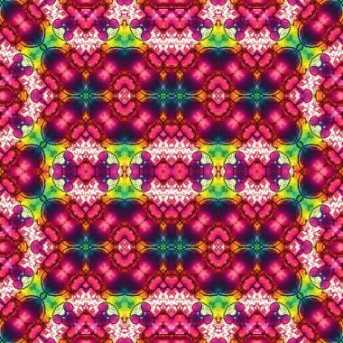 Kusursuz kaleydoskop deseni. Soyut etnik köken. Kusursuz bir doku. Yaratıcı bir geçmiş. Çizimler