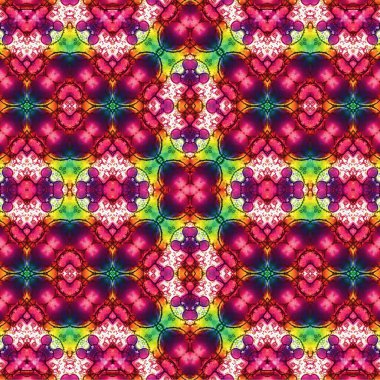 Kusursuz kaleydoskop deseni. Soyut etnik köken. Kusursuz bir doku. Yaratıcı bir geçmiş. Çizimler