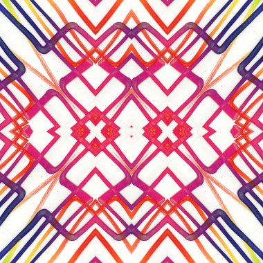 Kusursuz kaleydoskop deseni. Soyut etnik köken. Kusursuz bir doku. Yaratıcı bir geçmiş. Çizimler