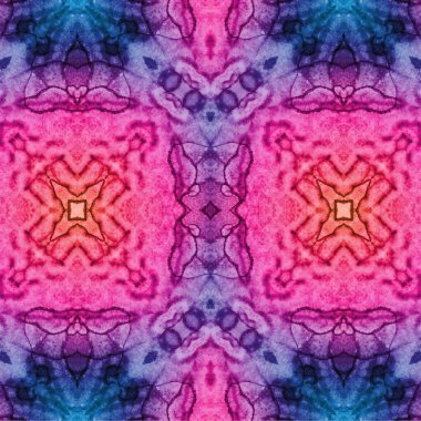 Kusursuz kaleydoskop deseni. Soyut etnik köken. Kusursuz bir doku. Yaratıcı bir geçmiş. Çizimler