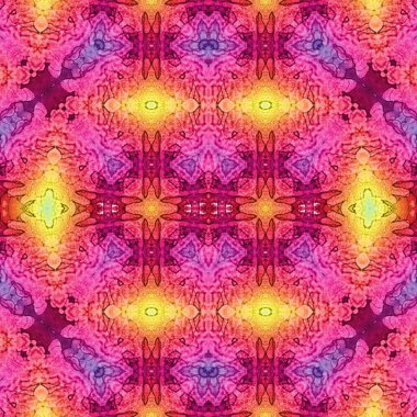 Kusursuz kaleydoskop deseni. Soyut etnik köken. Kusursuz bir doku. Yaratıcı bir geçmiş. Çizimler