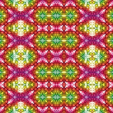 Kusursuz kaleydoskop deseni. Soyut etnik köken. Kusursuz bir doku. Yaratıcı bir geçmiş. Çizimler