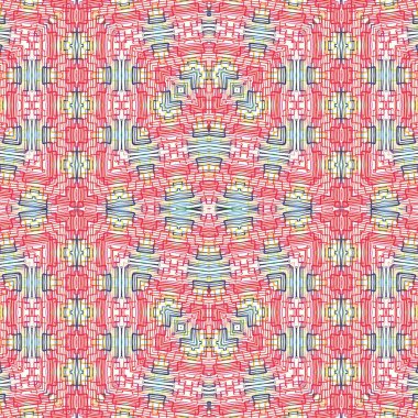 Kusursuz kaleydoskop deseni. Soyut etnik köken. Kusursuz bir doku. Yaratıcı bir geçmiş. Çizimler