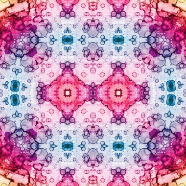 Kusursuz kaleydoskop deseni. Soyut etnik köken. Kusursuz bir doku. Yaratıcı bir geçmiş. Çizimler