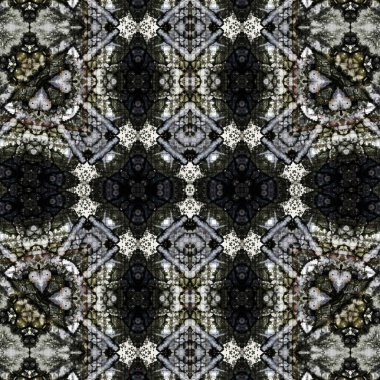 Kusursuz kaleydoskop deseni. Soyut etnik köken. Kusursuz bir doku. Yaratıcı bir geçmiş. Çizimler