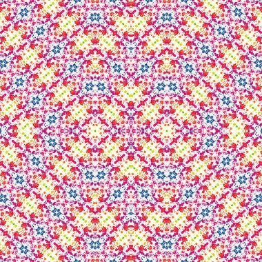 Kusursuz kaleydoskop deseni. Soyut etnik köken. Kusursuz bir doku. Yaratıcı bir geçmiş. Çizimler